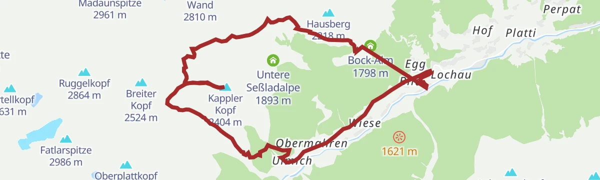 Route map: K.10 Ulmich - Fatlartal - Niederelbehütte